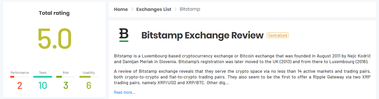 bitstamp or bittrex