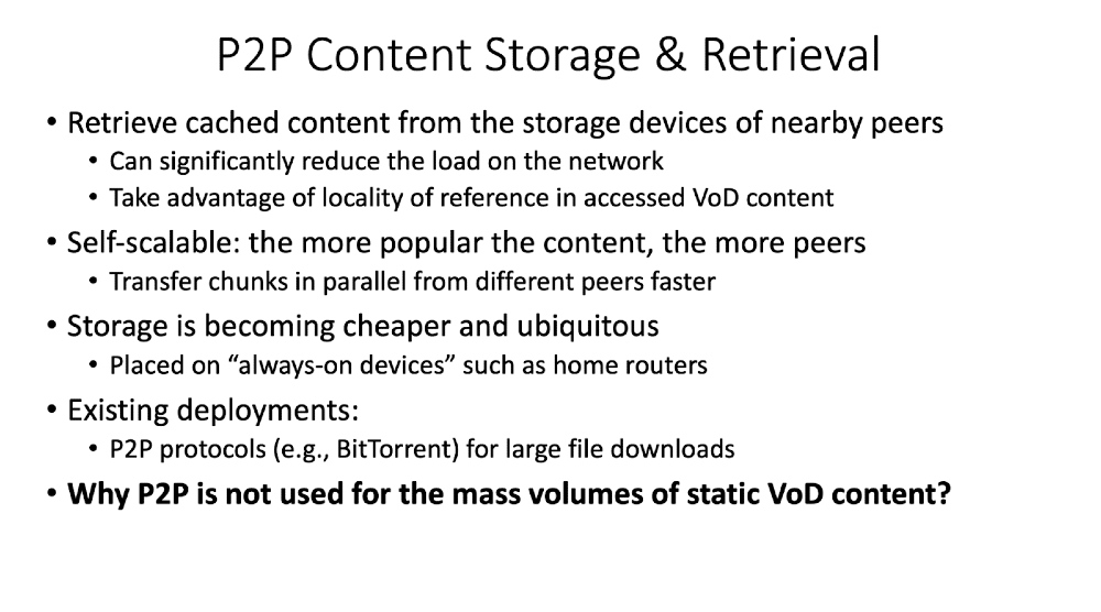 P2P Content Storage & Retrieval