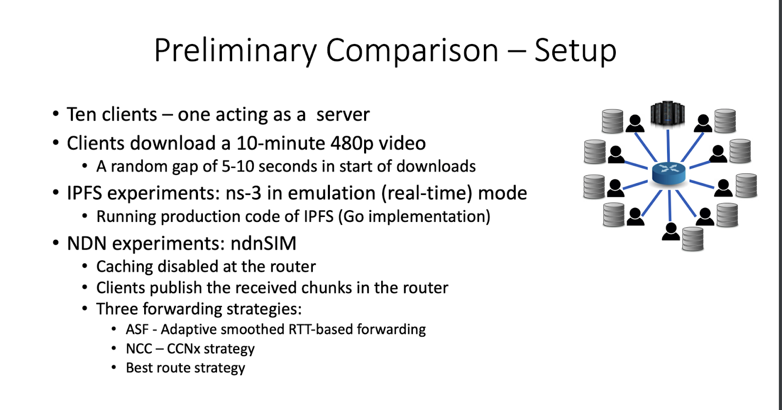 Preliminary Comparison - Setup